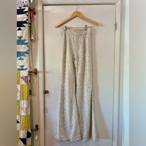 1970s White Sequin Flares